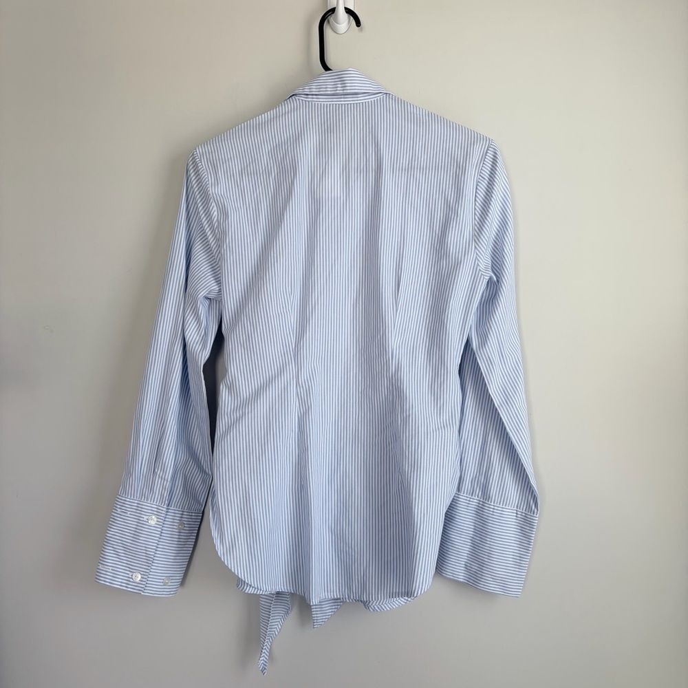 Abercrombie and Fitch Striped Button Down Tie Front Shirt - Picture 2 of 8